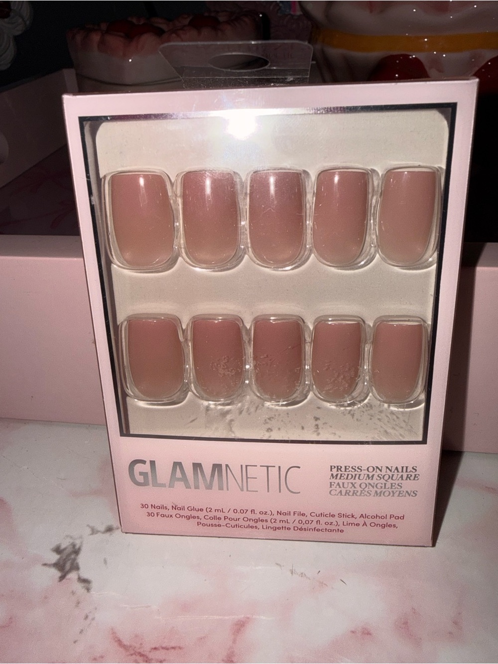 Glamnetic Press-On Nails in Dusty Rose Medium Square - Picture 6 of 8